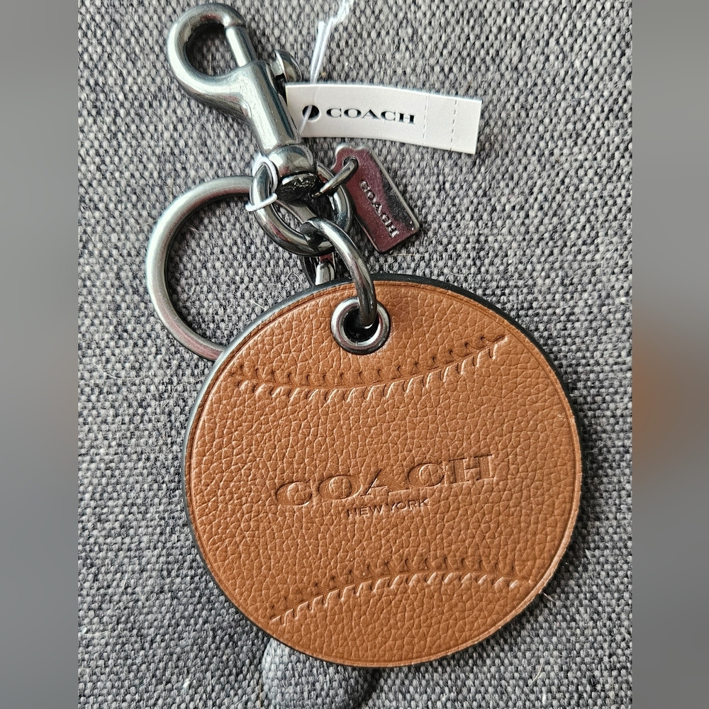 NWT Coach Baseball Bag Charm / Keychain